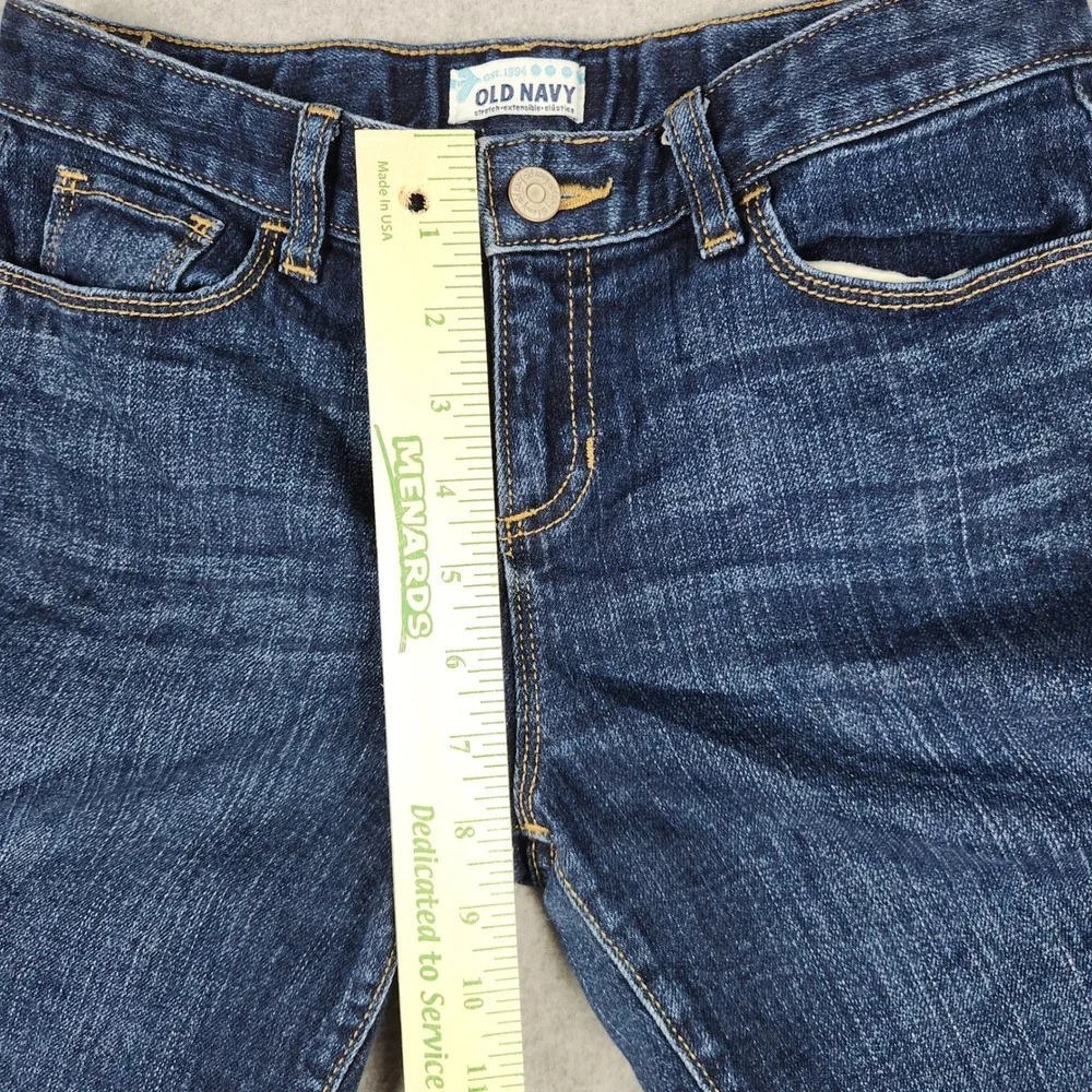 Old Navy Denim Shorts Girls 14 Blue Cotton Stretch Dark Wash 5-Pocket Casual